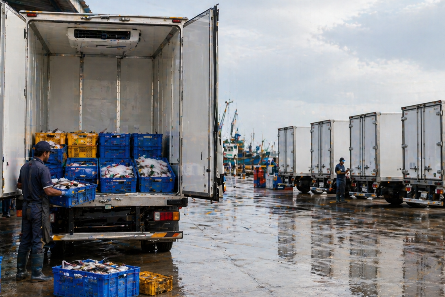 clinical supply chain using refrigerated truck